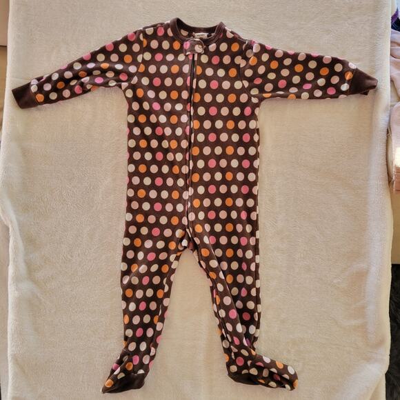 Old Navy Other - OLD NAVY Pajamas Baby Girls 2T Toddler Snug Fit Sleeper Footed Polka Dots